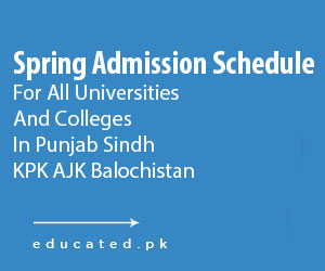 spring admissions in pakistani universities 2019