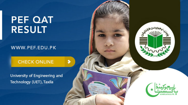 PEF QAT Result 2024 Punjab Education Foundation