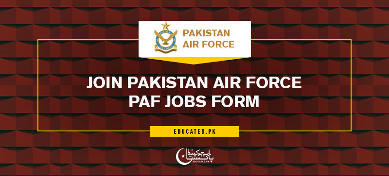 Join PAF Jobs 2024 As An Officer Engineer Airman Pilot