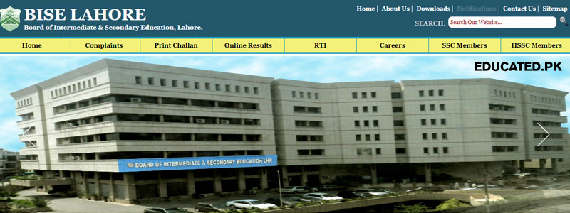 FA FSc First Year Date Sheet BISE Lahore Board