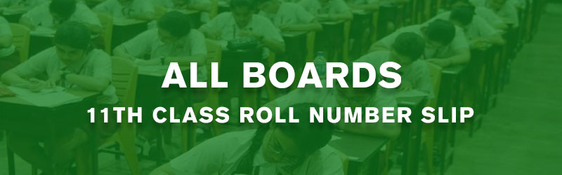 11th Class Roll Number Slip all bise boards