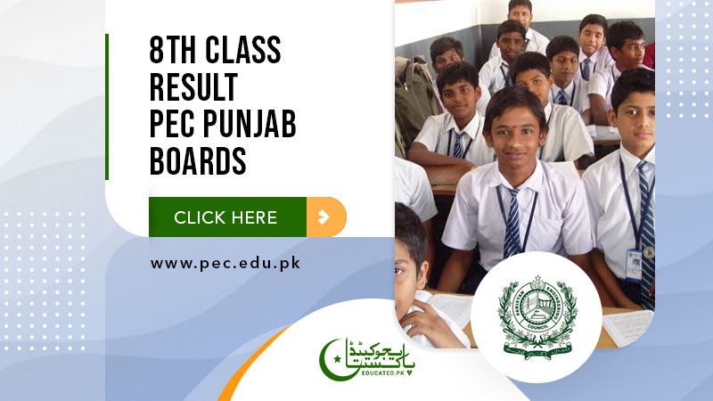 8th Class Result 2024 PEC Punjab Boards Online
