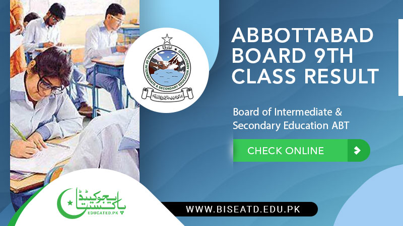 BISE Abbottabad Board 9th Class Result 2024 www.biseatd.edu.pk