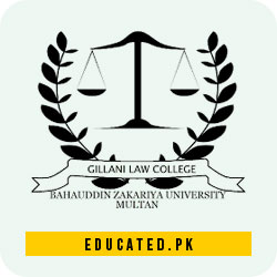 BZU Gillani Law College Admission LLB Test Date
