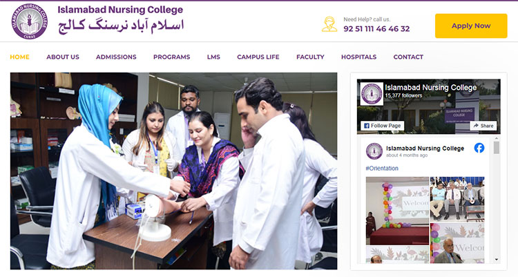 Islamabad Nursing College Admission 2024