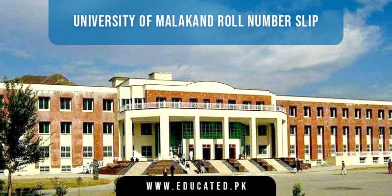University of Malakand Ma MSc Roll Number Slip