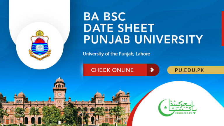 BA BSc Date Sheet 2024 Punjab University