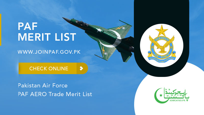 PAF Merit List 2024 www.joinpaf.gov.pk