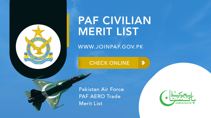 PAF Civilian Merit List 2024