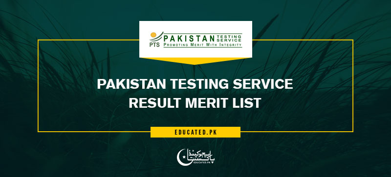 Pakistan Testing Service Result Answer Keys Merit List 