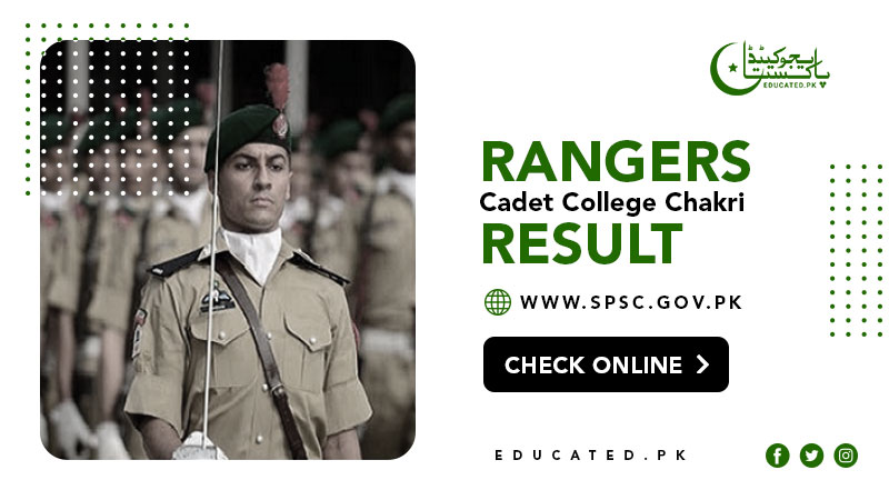 Rangers Cadet College Chakri Result 2024