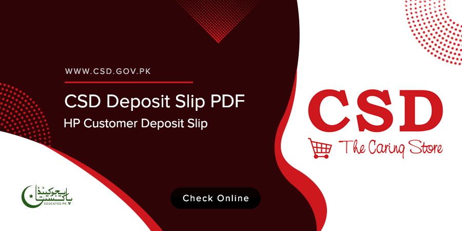 CSD Deposit Slip Download PDF