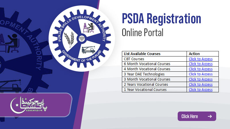 PSDA Online Registration Portal Login