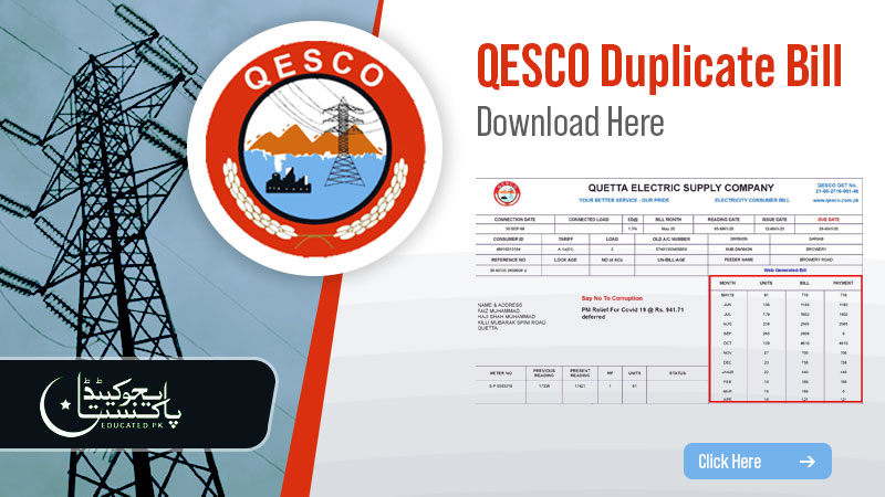 QESCO Electricity Bill Online Check