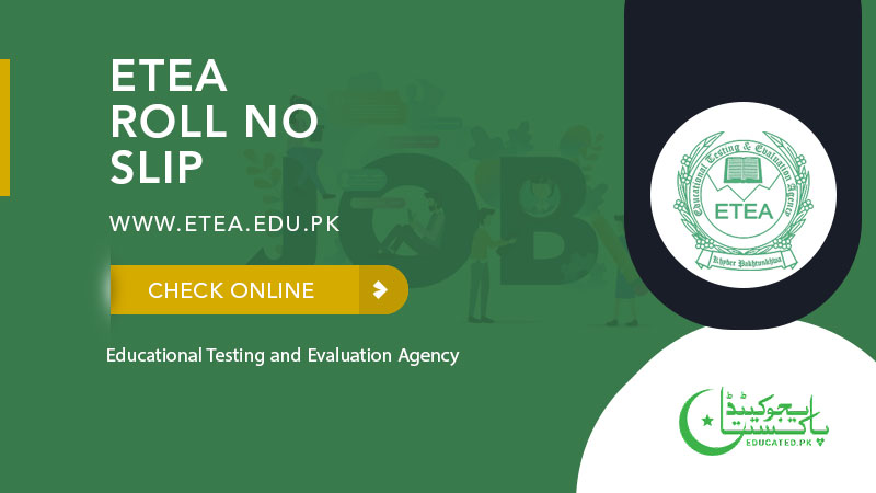 ETEA Roll No Slip 2024