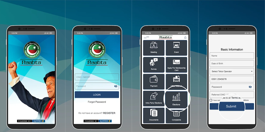 PTI Raabta App Interface Google Play
