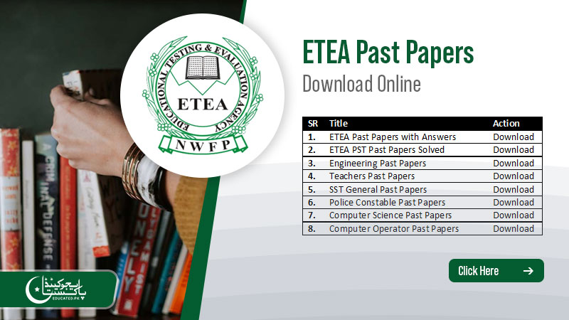ETEA Past Papers PDF Free Download MCQS Syllabus