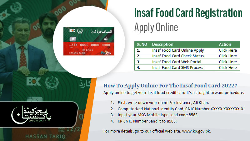 Insaf Food Card Registration Checkvia sms 8583
