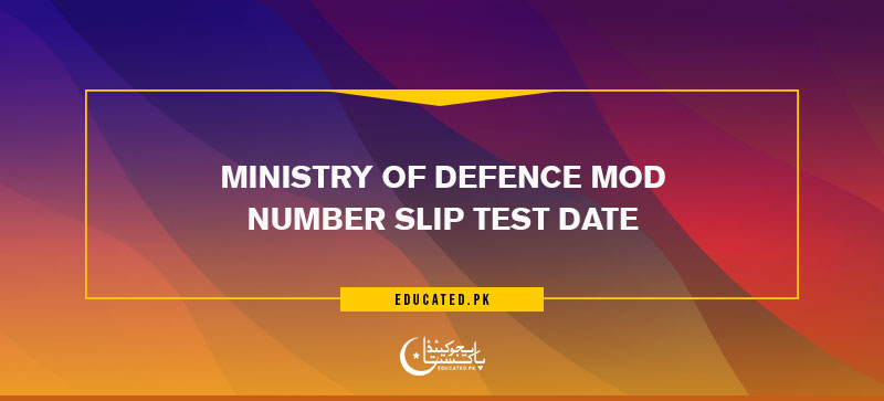 Ministry of Defence MOD Number Slip Test Date