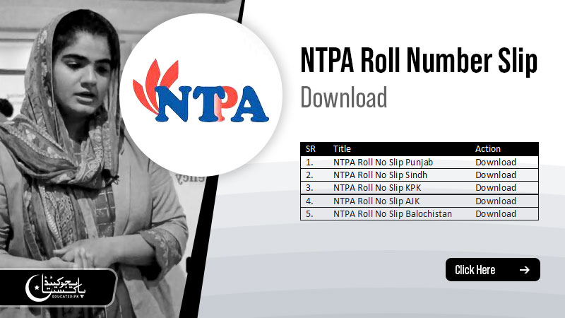 NTPA Roll Number Slip Download