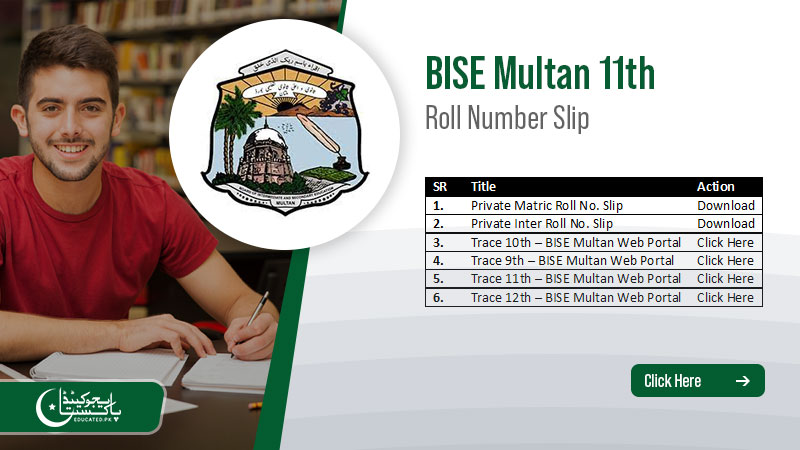 Trace Roll Number Slip BISE Multan 11 by Name