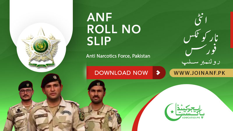 ANF Roll No Slip 2024 Anti Narcotics Force