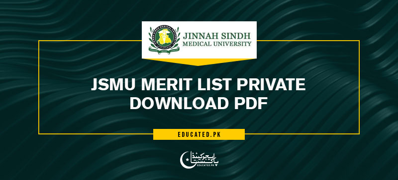 JSMU Merit List 2024 Private Download PDF