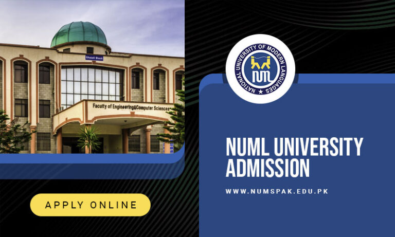 NUML University Admission 2025 Last Date, Apply Online