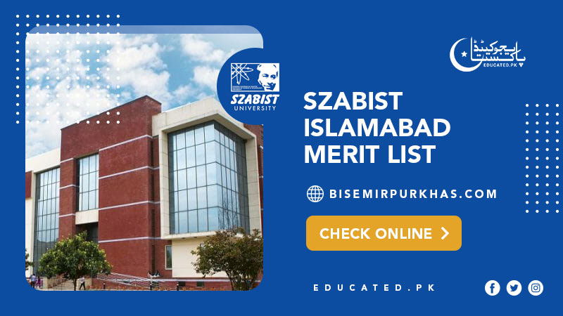 SZABIST Entry Test Result 2025