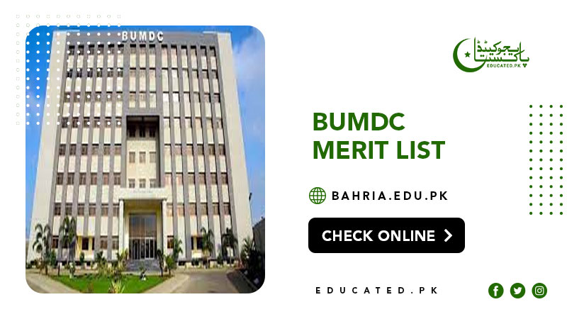 BUMDC Merit List 2024