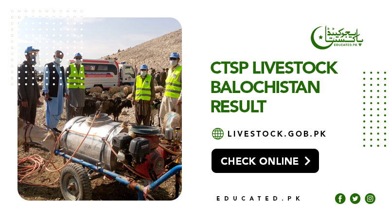 CTSP Livestock Balochistan Result 2024