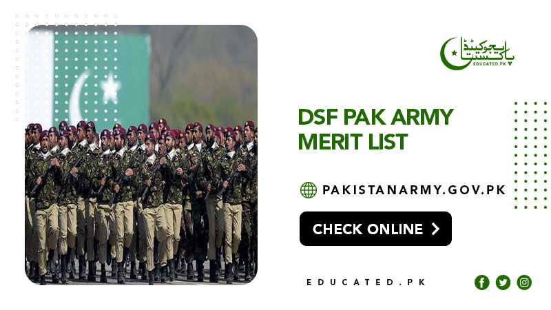 DSF Pak Army Merit List 2024