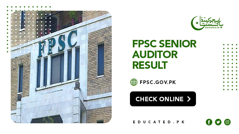 FPSC Senior Auditor Result 2024 Www Fpsc Gov Pk   FPSC Senior Auditor Result 