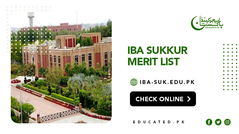 IBA Sukkur Merit List 2024