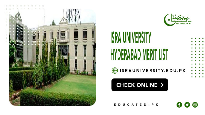 Isra University Hyderabad Merit List 2024