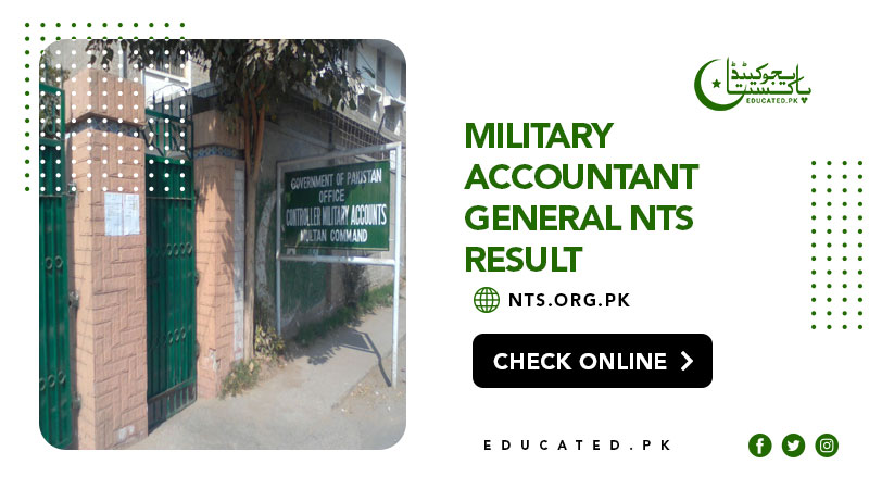 Military Accountant General NTS Result 2024