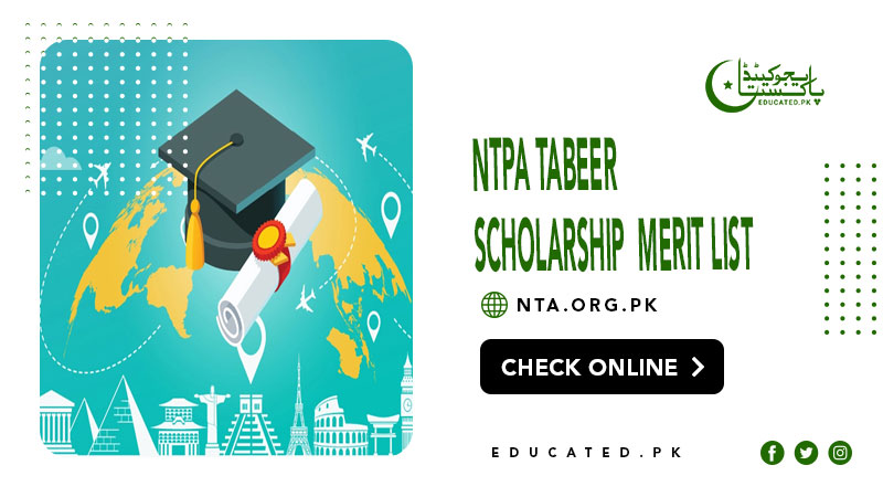 NTPA Tabeer Scholarship Merit List 2024
