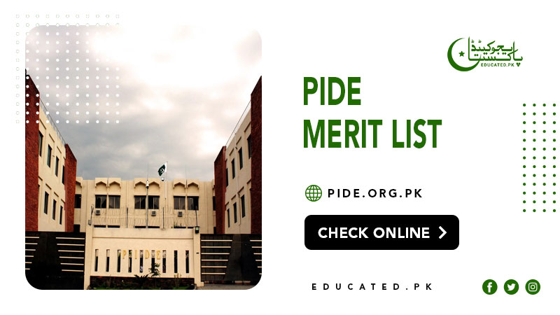 PIDE Merit List 2024