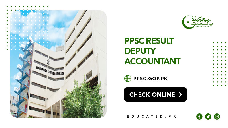 PPSC Result Deputy Accountant 2024