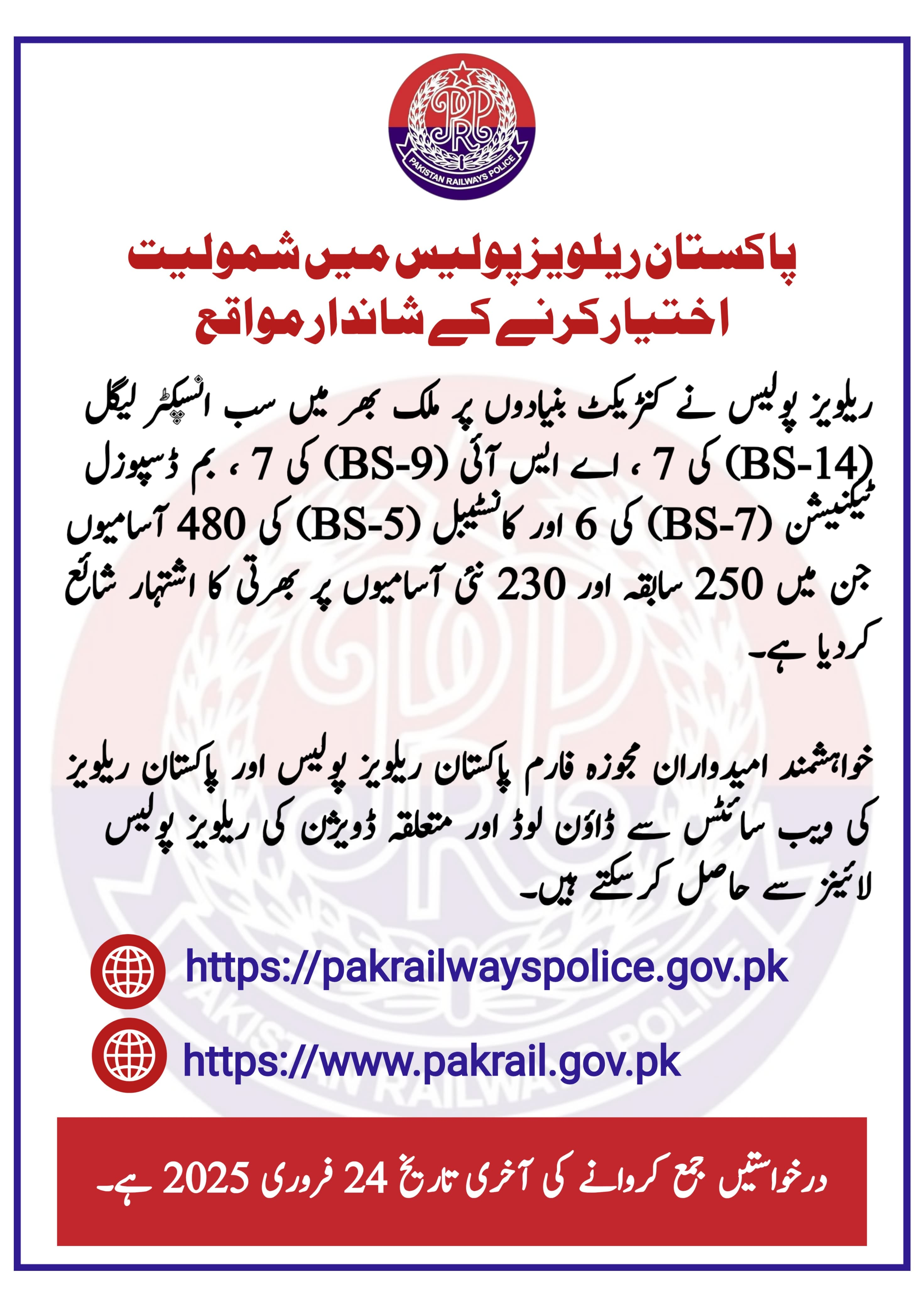 Pak Railway Police Jobs