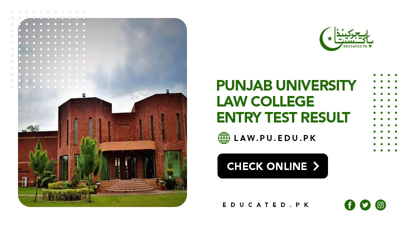 Punjab University Law College Entry Test Result 2024
