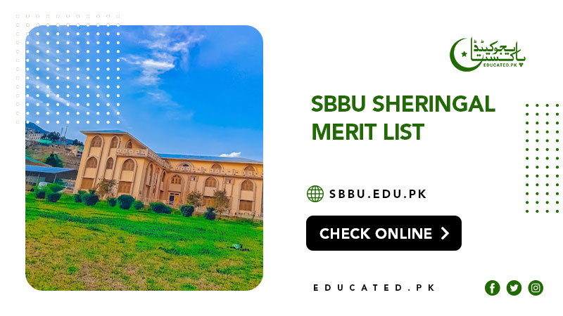 SBBU Sheringal Merit List 2024