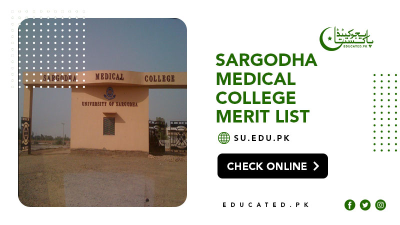 Sargodha Medical College Merit List 2024