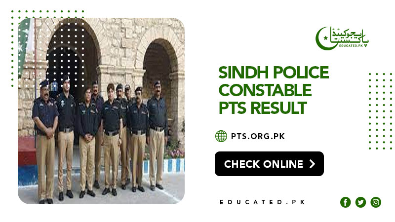Sindh Police Constable PTS Result 2024