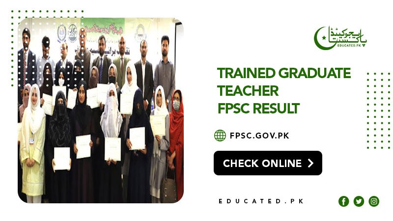 FPSC TGT Result 2024 Trained Graduate Teacher