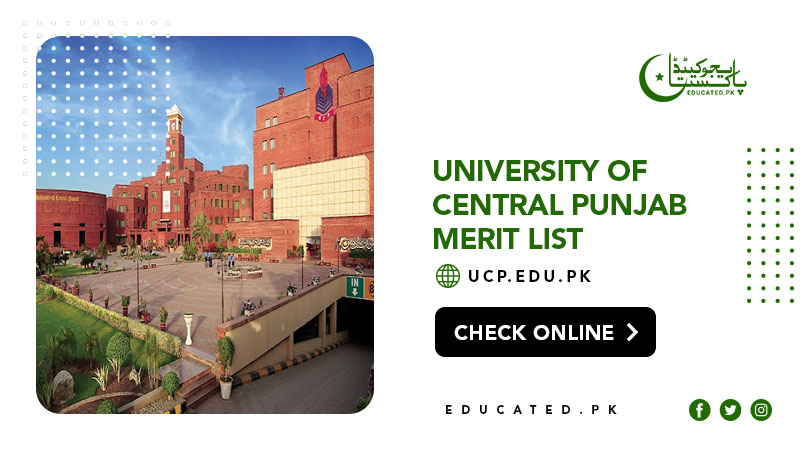 University of Central Punjab Merit List 2024