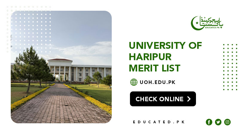 University of Haripur Merit List 2024