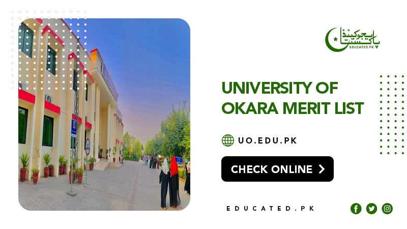 University of Okara Merit List 2024