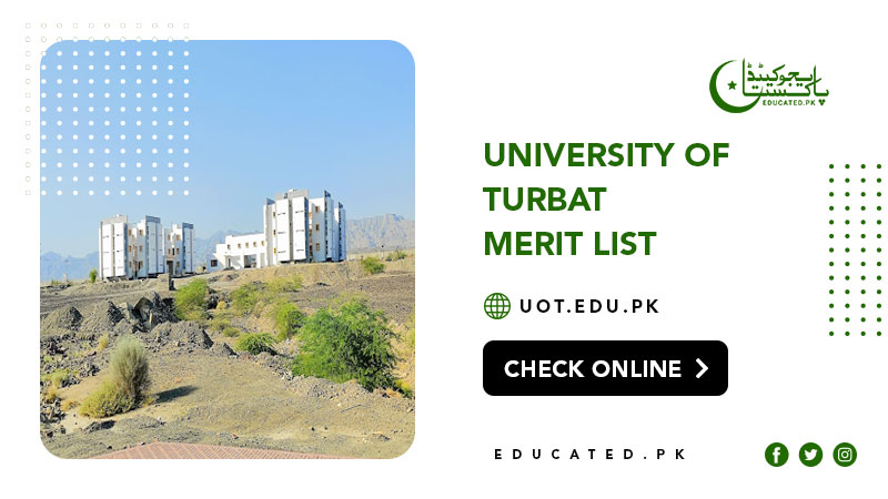 University of Turbat Merit List 2024
