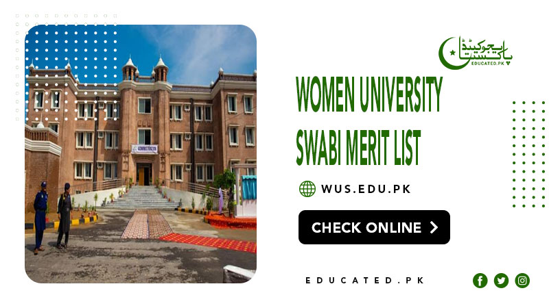 Women University Swabi Merit List 2024